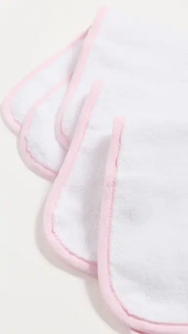 Weezie Signature Hand Towels 2 Pack Ballet Pink on White One Size | Thumbnail 3