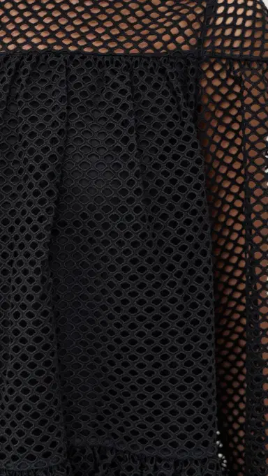 Ulla Johnson Jaclyn Eyelet Cotton Mini Dress Noir | Thumbnail 6 Ulla Johnson Jaclyn Eyelet Cotton Mini Dress Noir | Thumbnail 6