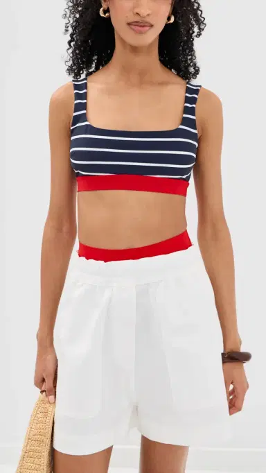 STYLEST DreamSculpt High Bikini Bottoms Navy/Blanc Stripe | Thumbnail 4