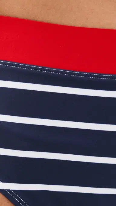 STYLEST DreamSculpt High Bikini Bottoms Navy/Blanc Stripe | Thumbnail 5
