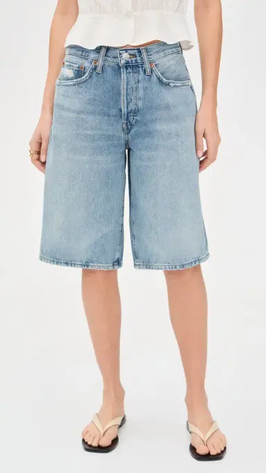 RE/DONE Skater Shorts Aged Worn Blue | Thumbnail 2 RE/DONE Skater Shorts Aged Worn Blue | Thumbnail 2
