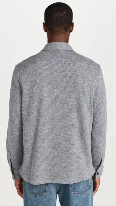 Faherty Inlet Knit Shirt Jacket edium Grey elange | Thumbnail 3 Faherty Inlet Knit Shirt Jacket edium Grey elange | Thumbnail 3
