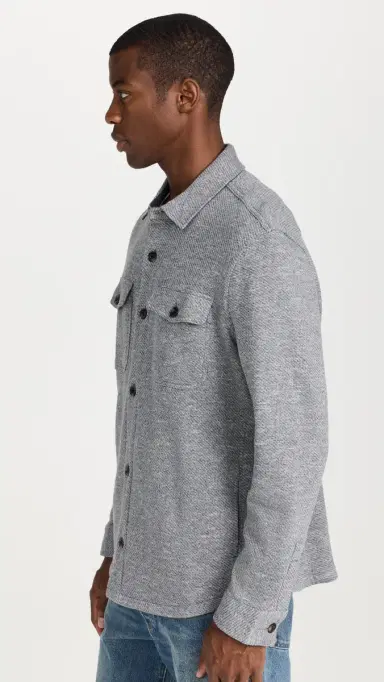 Faherty Inlet Knit Shirt Jacket edium Grey elange | Thumbnail 4 Faherty Inlet Knit Shirt Jacket edium Grey elange | Thumbnail 4