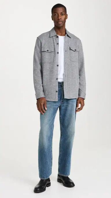 Faherty Inlet Knit Shirt Jacket edium Grey elange | Thumbnail 5 Faherty Inlet Knit Shirt Jacket edium Grey elange | Thumbnail 5