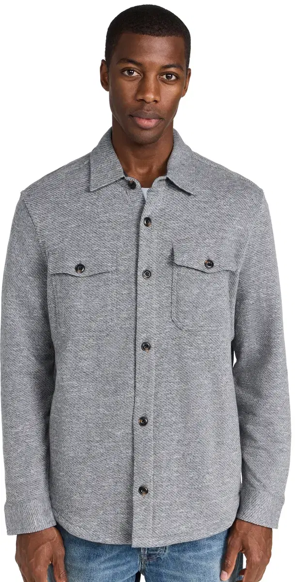 Inlet Knit Shirt Jacket edium Grey elange