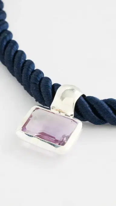 Chan Luu Sterling Silver Necklace Amethyst One Size | Thumbnail 4