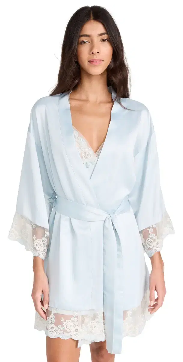 Rosa Charmeuse Kimono Ice Flow