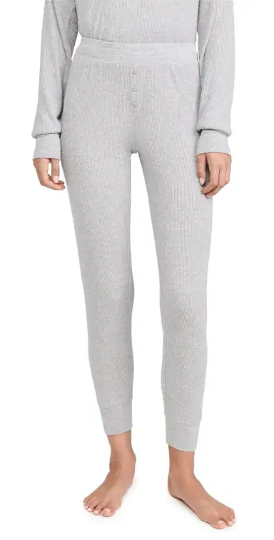 PJ Salvage Textured Essentials Pants Heather Grey S | Thumbnail 1