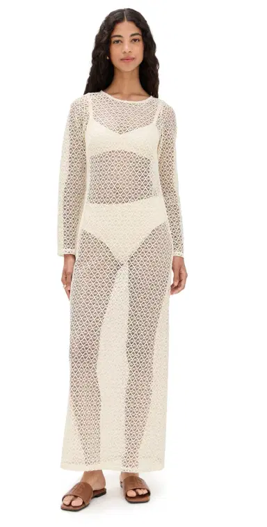 LE BOP Island Crochet Maxi Dress Natural L | Thumbnail 1 LE BOP Island Crochet Maxi Dress Natural L | Thumbnail 1
