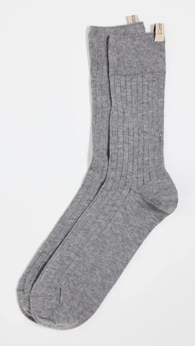 Comme Si The Yves Socks Heather Grey | Thumbnail 2