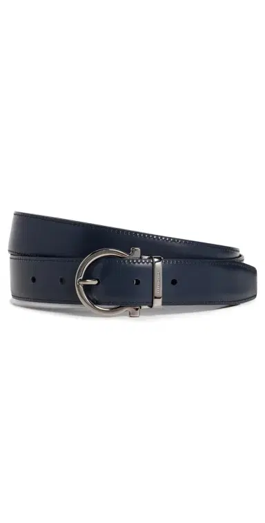Ferragamo Single Gancio Reversible Paloma Leather Belt | Thumbnail 1 Ferragamo Single Gancio Reversible Paloma Leather Belt | Thumbnail 1