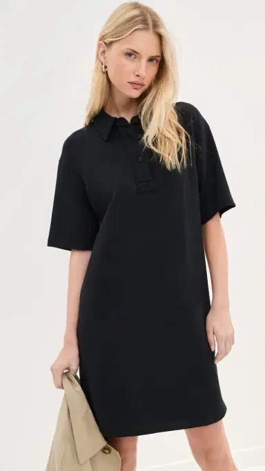 LE BOP Solene Polo Mini Dress Black | Thumbnail 2