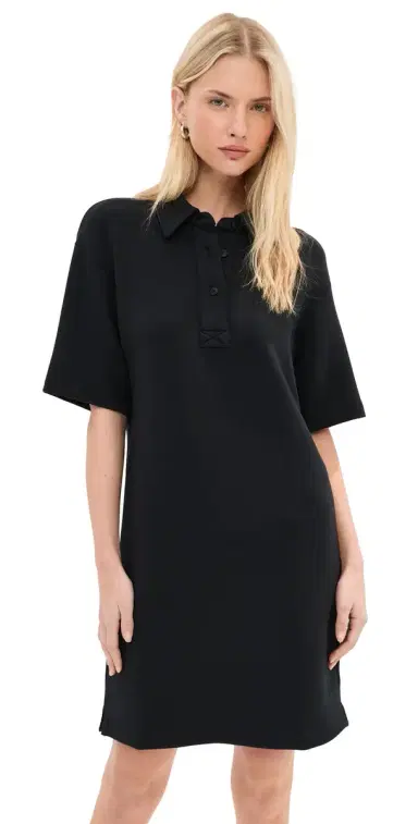 LE BOP Solene Polo Mini Dress Black | Thumbnail 1