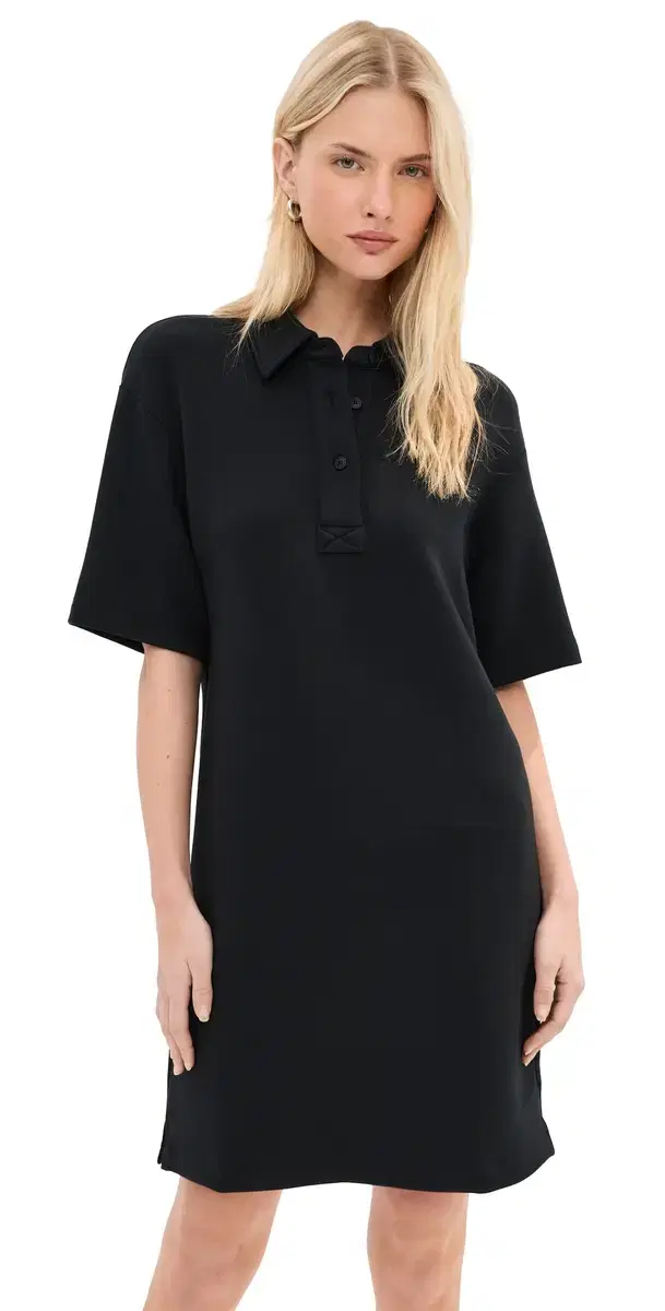 LE BOP Solene Polo ini Dress Black