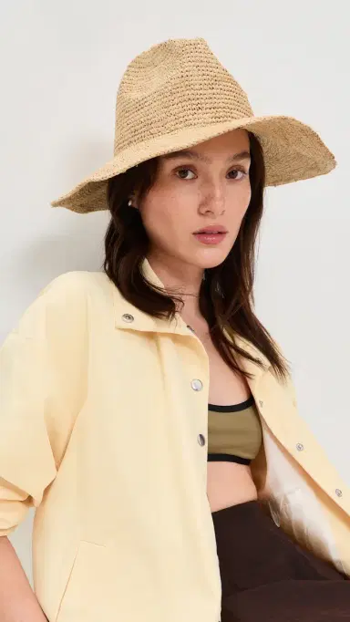 Faherty Raffia Sun Hat Natural One Size | Thumbnail 3