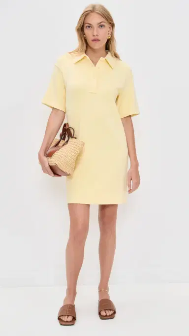LE BOP Solene Polo Mini Dress Butter Yellow | Thumbnail 2