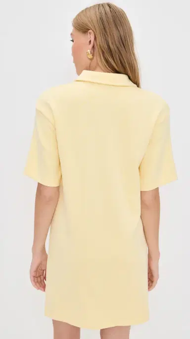 LE BOP Solene Polo Mini Dress Butter Yellow | Thumbnail 4