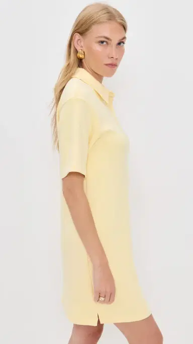 LE BOP Solene Polo Mini Dress Butter Yellow | Thumbnail 5