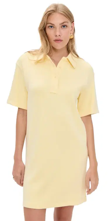 LE BOP Solene Polo Mini Dress Butter Yellow | Thumbnail 1