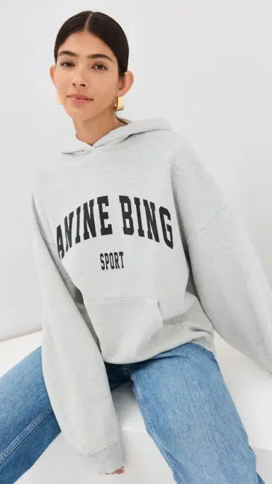 Anine Bing Harvey Sweatshirt Grey elange | Thumbnail 2 Anine Bing Harvey Sweatshirt Grey elange | Thumbnail 2
