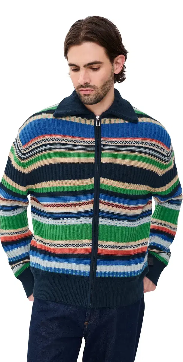 Mens Cardigan Zip Thru ulti Coloured