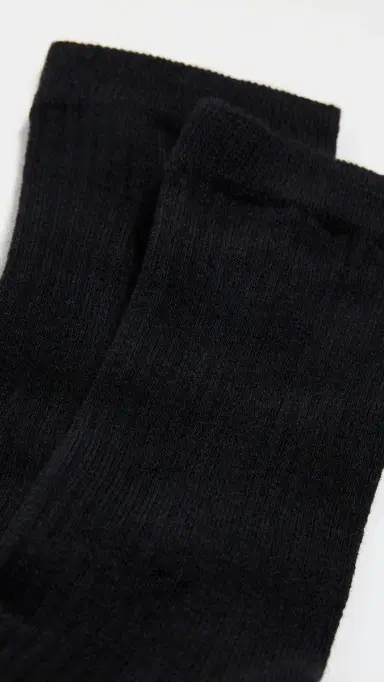 Stems Cashmere Crew Socks Black One Size | Thumbnail 3