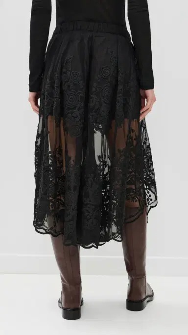 Sea Arielle Lace Flared Pants Black | Thumbnail 3