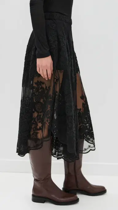 Sea Arielle Lace Flared Pants Black | Thumbnail 4