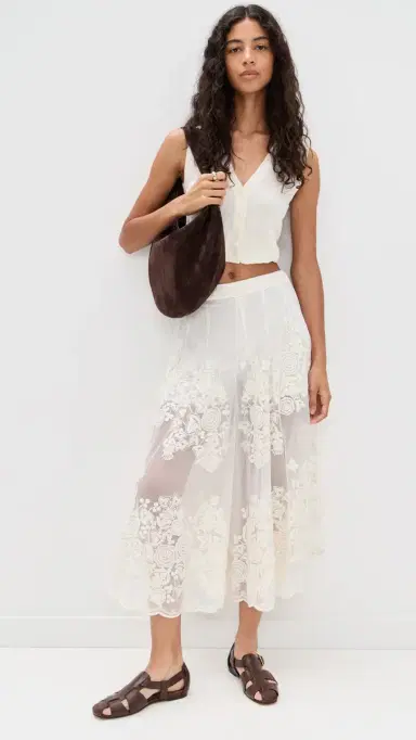 Sea Arielle Lace Flared Pants Cream | Thumbnail 2 Sea Arielle Lace Flared Pants Cream | Thumbnail 2