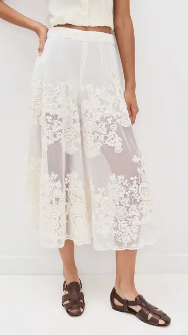Sea Arielle Lace Flared Pants Cream | Thumbnail 3 Sea Arielle Lace Flared Pants Cream | Thumbnail 3