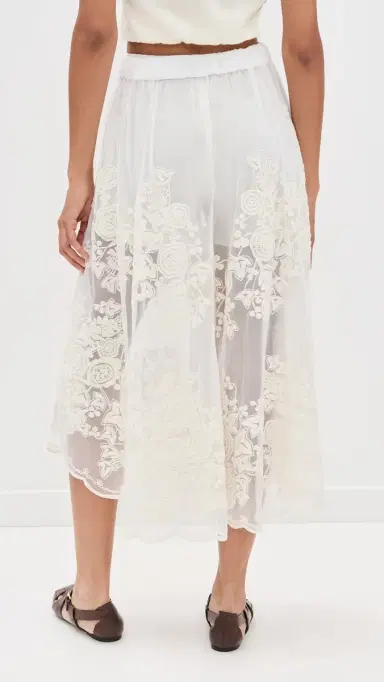 Sea Arielle Lace Flared Pants Cream | Thumbnail 4 Sea Arielle Lace Flared Pants Cream | Thumbnail 4