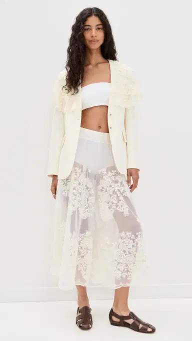 Sea Arielle Lace Flared Pants Cream | Thumbnail 6 Sea Arielle Lace Flared Pants Cream | Thumbnail 6