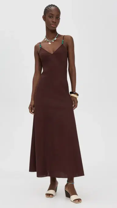 Playa Lucila Maxi Dress Brown S | Thumbnail 2