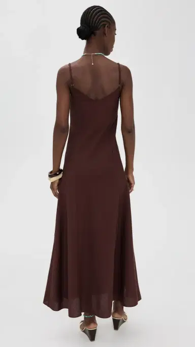 Playa Lucila Maxi Dress Brown S | Thumbnail 3