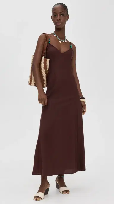 Playa Lucila Maxi Dress Brown S | Thumbnail 5