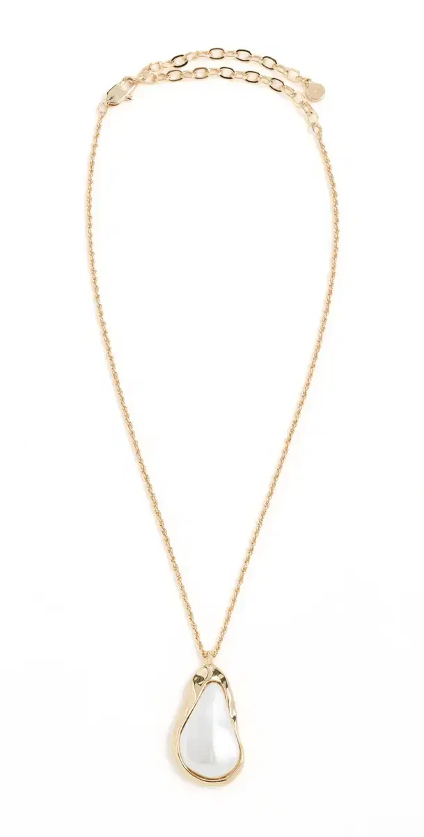 Hidden Pearl Pendant Necklace Gold One Size