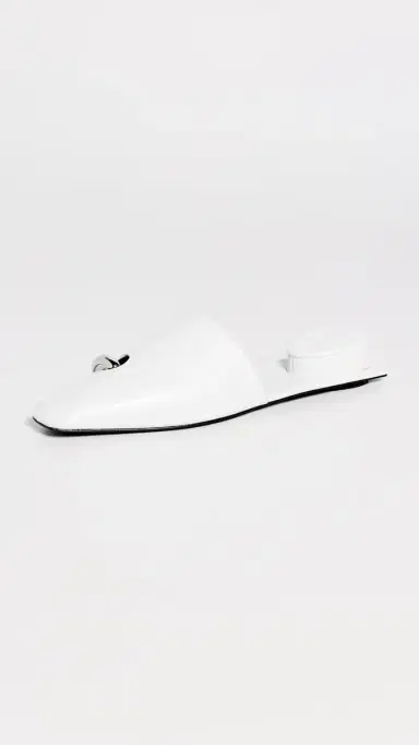 Tory Burch Pierced Mules Bianco/Silver 8 | Thumbnail 2