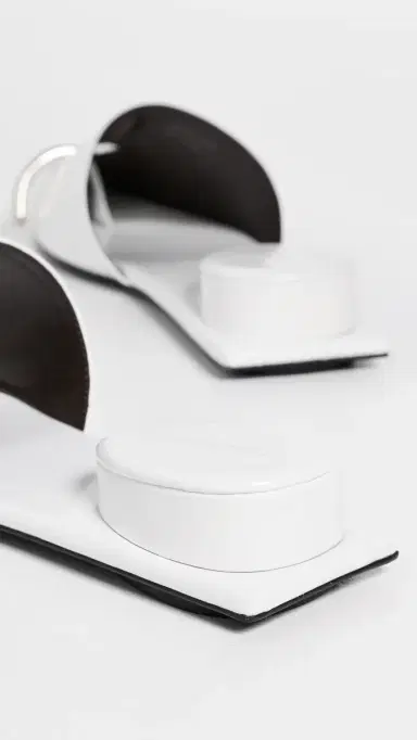 Tory Burch Pierced Mules Bianco/Silver 8 | Thumbnail 4
