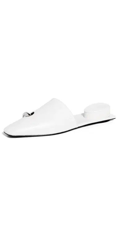 Tory Burch Pierced Mules Bianco/Silver 8 | Thumbnail 1