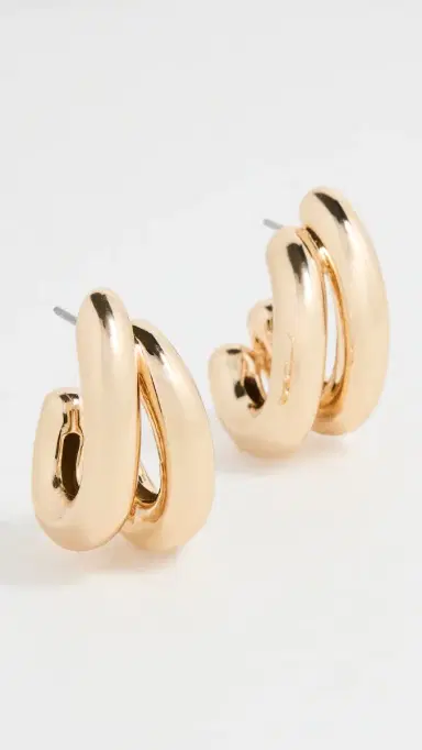 Jenny Bird Florence Hoop Earrings Gold One Size | Thumbnail 2