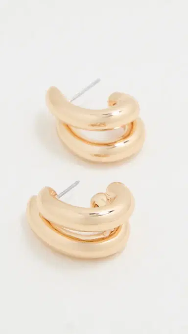 Jenny Bird Florence Hoop Earrings Gold One Size | Thumbnail 4