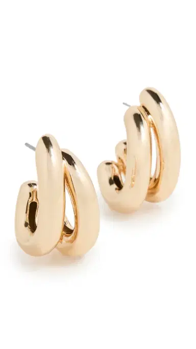 Jenny Bird Florence Hoop Earrings Gold One Size | Thumbnail 5