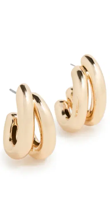 Jenny Bird Florence Hoop Earrings Gold One Size | Thumbnail 1