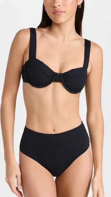 Solid & Striped The Lilo Bikini Bottoms Blackout | Thumbnail 5