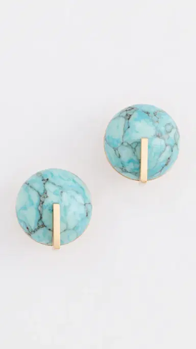 Cult Gaia Una Earrings Ibiza Turquoise One Size | Thumbnail 2