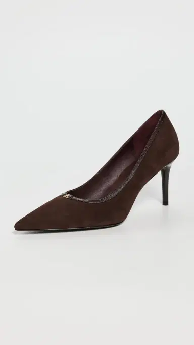 Tory Burch Double T Buckle Pumps 80mm Dark Cocoa | Thumbnail 2 Tory Burch Double T Buckle Pumps 80mm Dark Cocoa | Thumbnail 2