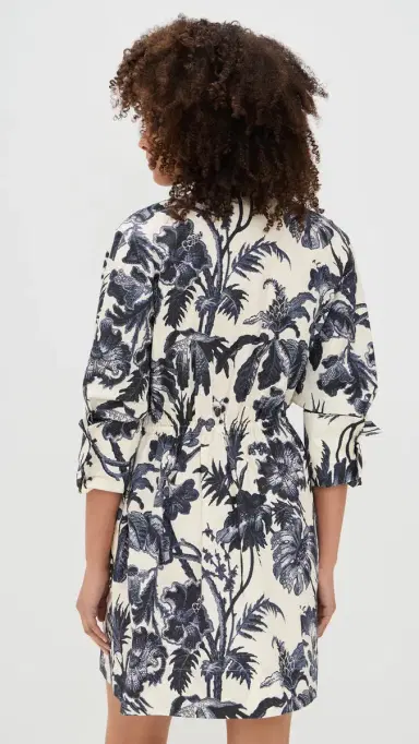 Cara Cara Henry Dress Fauna Floral Navy | Thumbnail 3