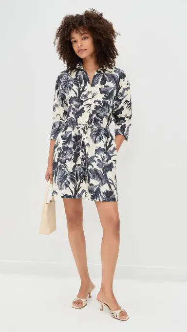 Cara Cara Henry Dress Fauna Floral Navy | Thumbnail 5