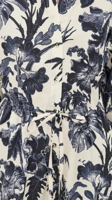 Cara Cara Henry Dress Fauna Floral Navy | Thumbnail 6