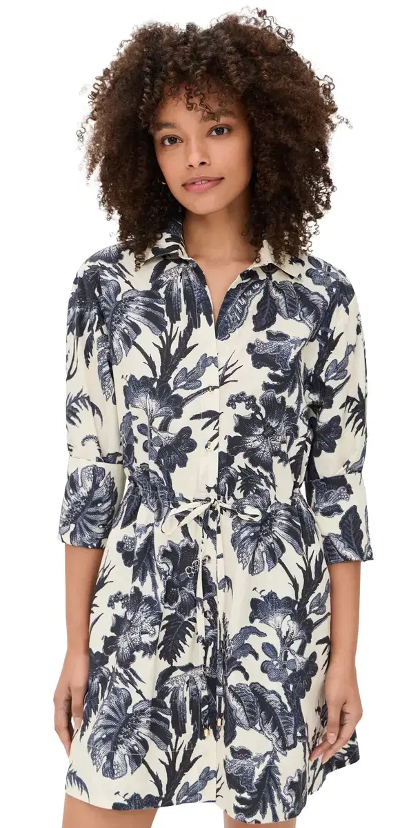 Henry Dress Fauna Floral Navy Henry Dress Fauna Floral Navy